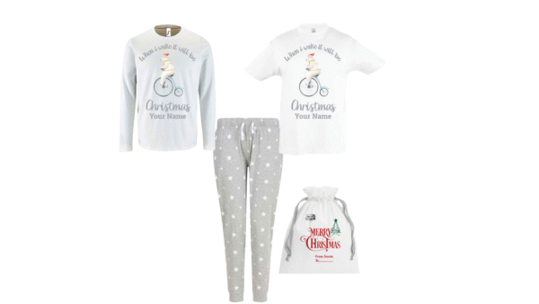 Christmas Pj's set Grey